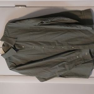 Green Plaid Men's Dress Shirt